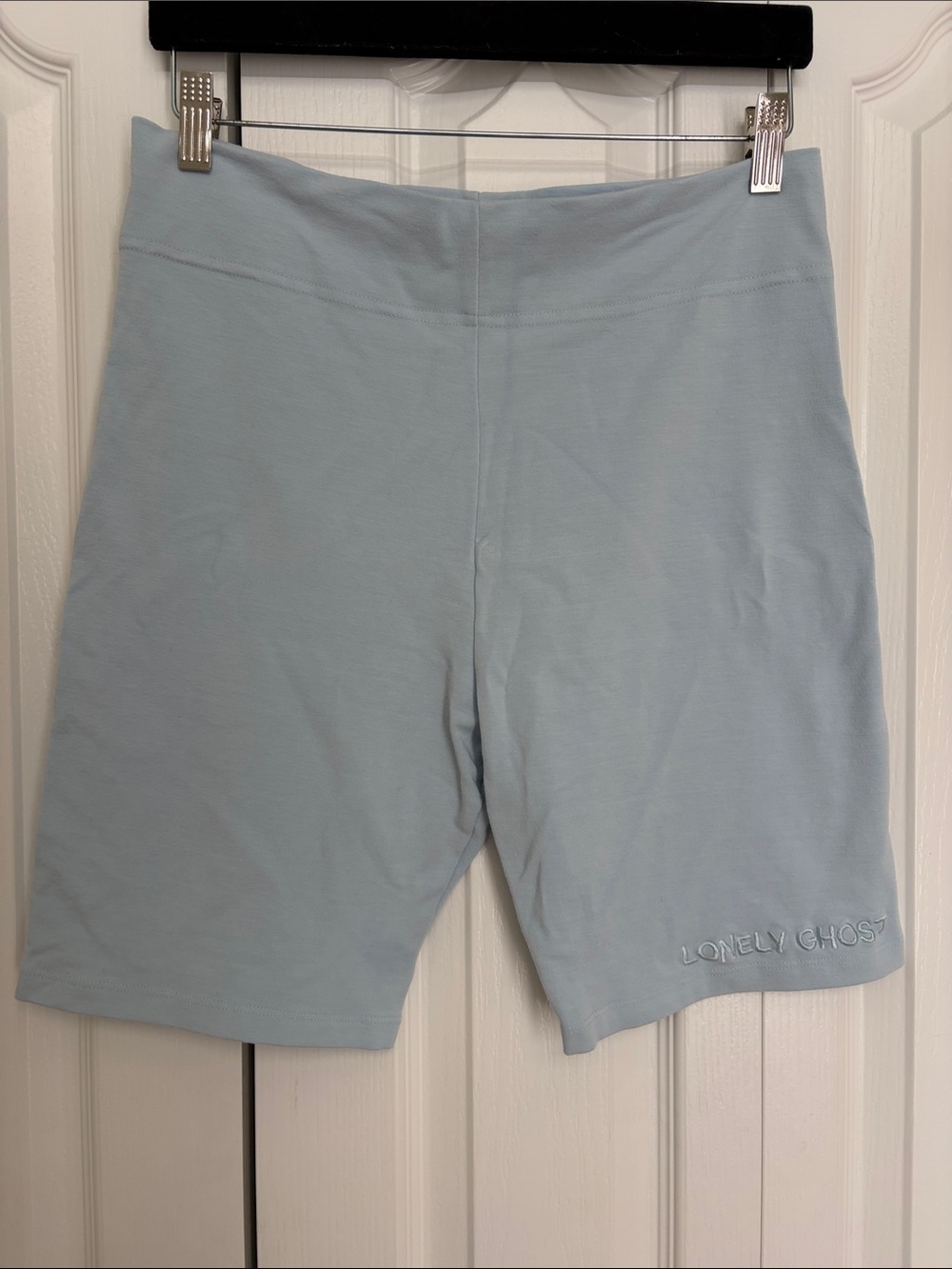 Lonely Ghost Women's Light Blue Biker Shorts M